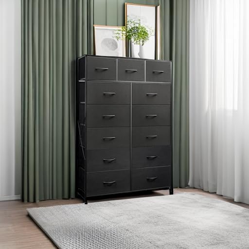 WLIVE Extra Large Storage Tall 13-Drawer Fabric Dresser