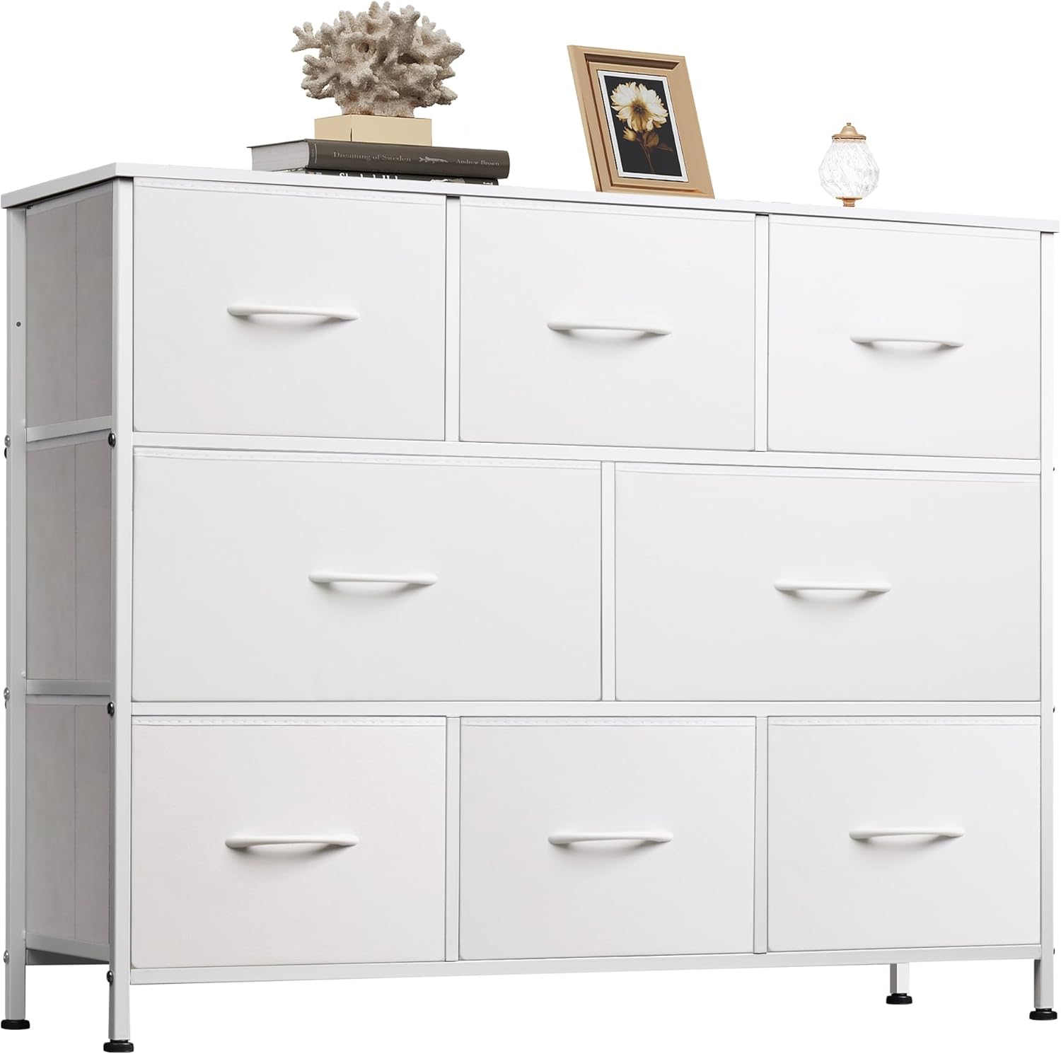 WLIVE Minimalist 8-Drawer Large Storage Fabric Dresser