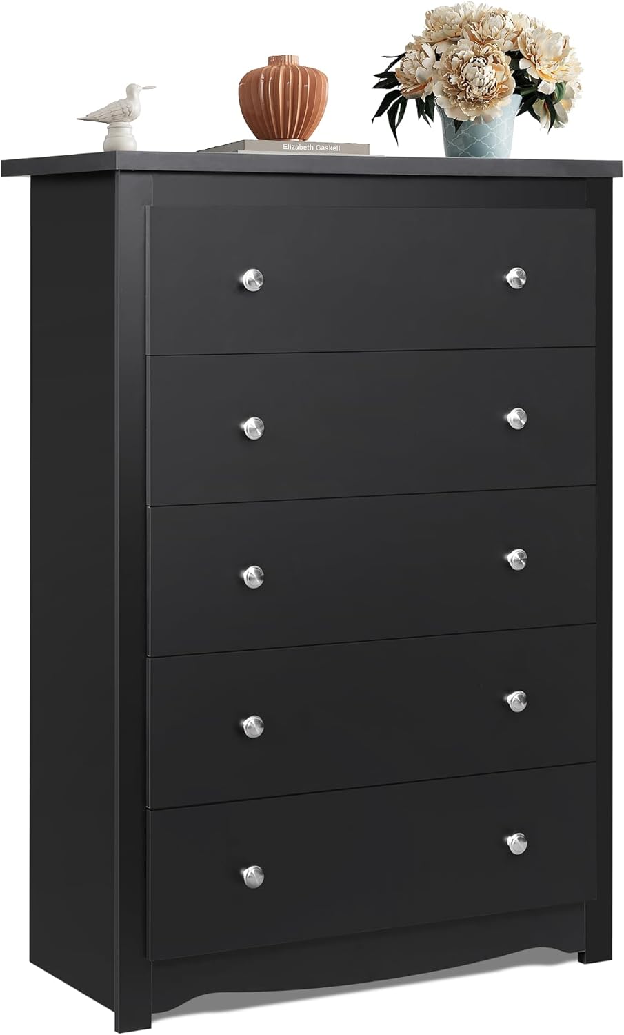 WLIVE 5-Drawer Minimalist Modern Wood Storage Chest