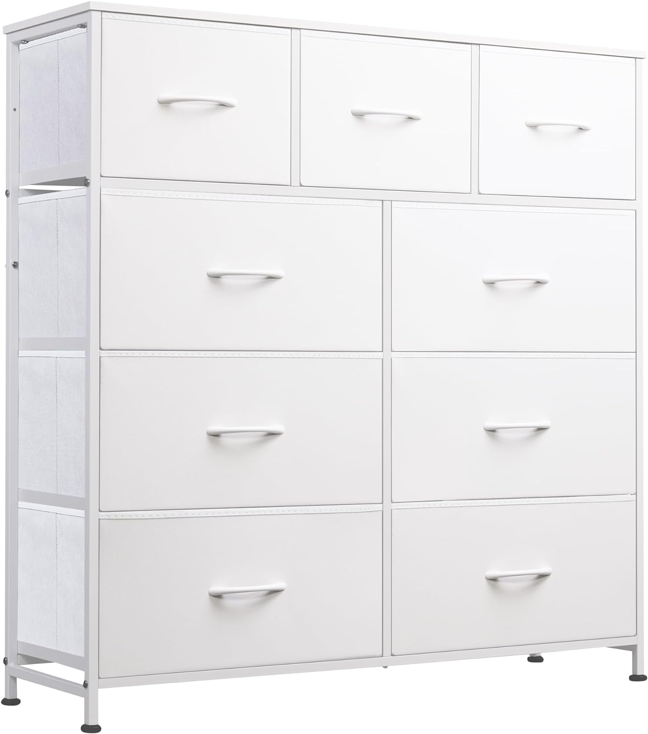 WLIVE Minimalist Tall 9-Drawer Storage Fabric Dresser