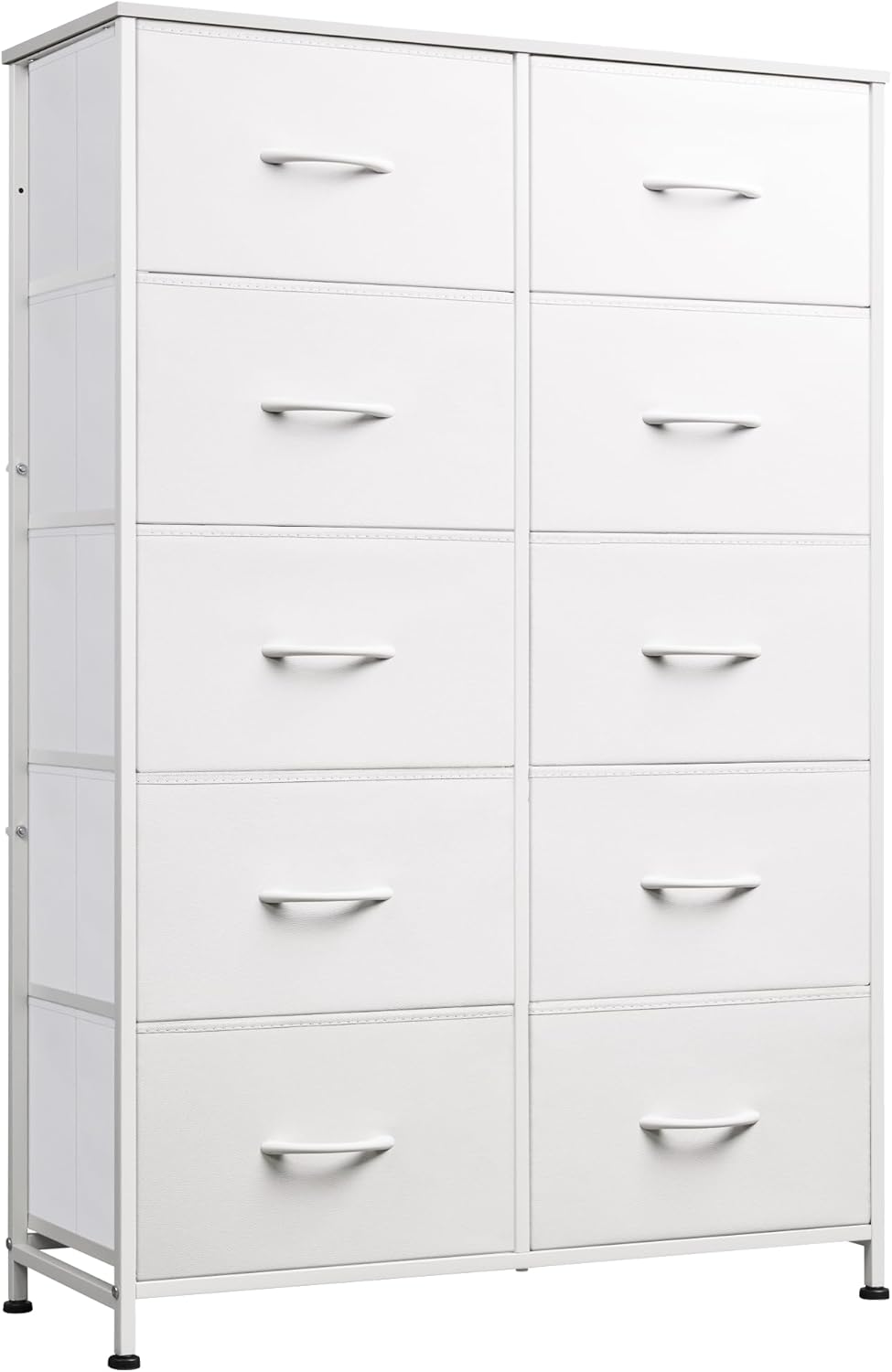 WLIVE Minimalist Tall 10-Drawer Storage Fabric Dresser