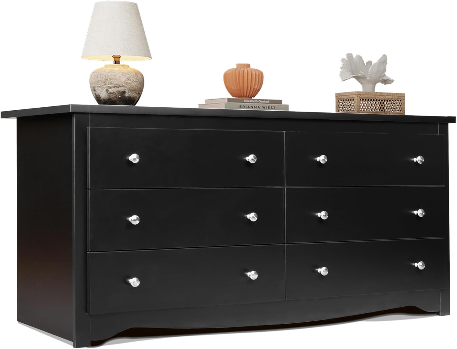 WLIVE Wide 6-Drawer Modern Horizontal Wood Dresser