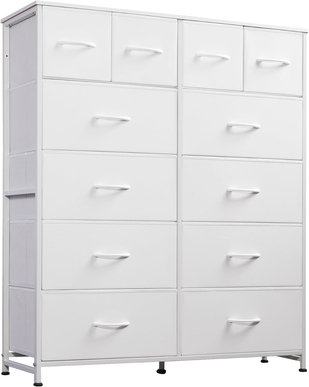 WLIVE Minimalist Tall 12-Drawer Storage Fabric Dresser