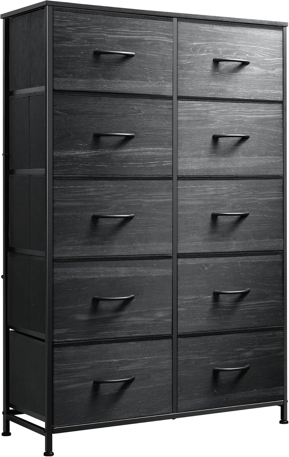 WLIVE Minimalist Tall 10-Drawer Storage Fabric Dresser