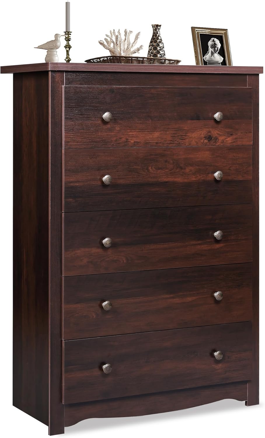 WLIVE 5-Drawer Minimalist Modern Wood Storage Chest