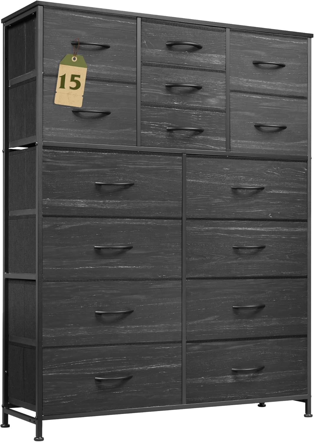 WLIVE Extra Large Storage Tall 15-Drawer Fabric Dresser