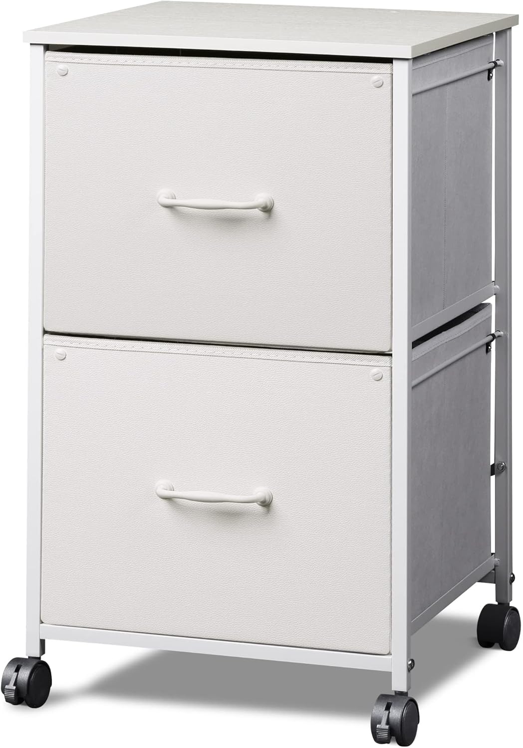 DEVAISE Vertical 2-Drawer Fabric Mobile File Cabinet