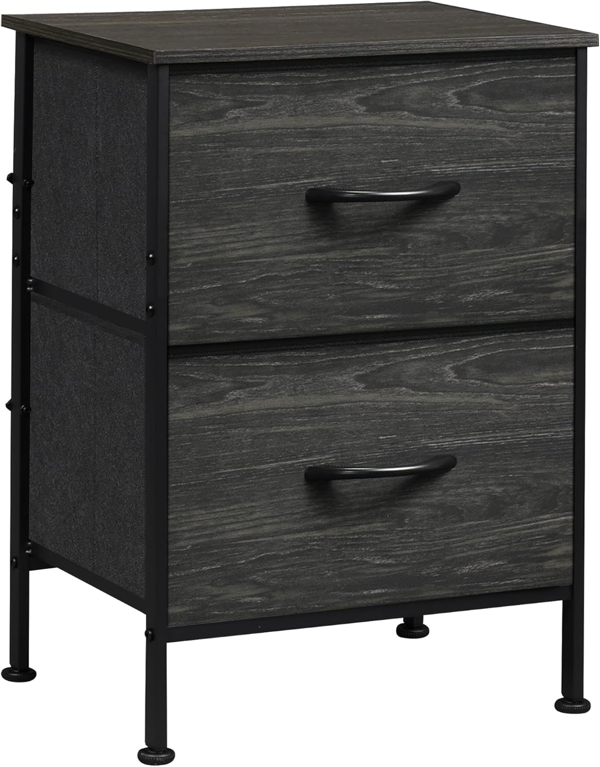 WLIVE Minimalist Small Fabric 2-Drawer Nightstands (Set of 2)