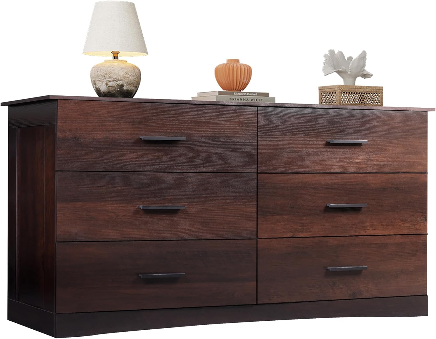 WLIVE Wide 6-Drawer Mid Century Modern Wood Dresser