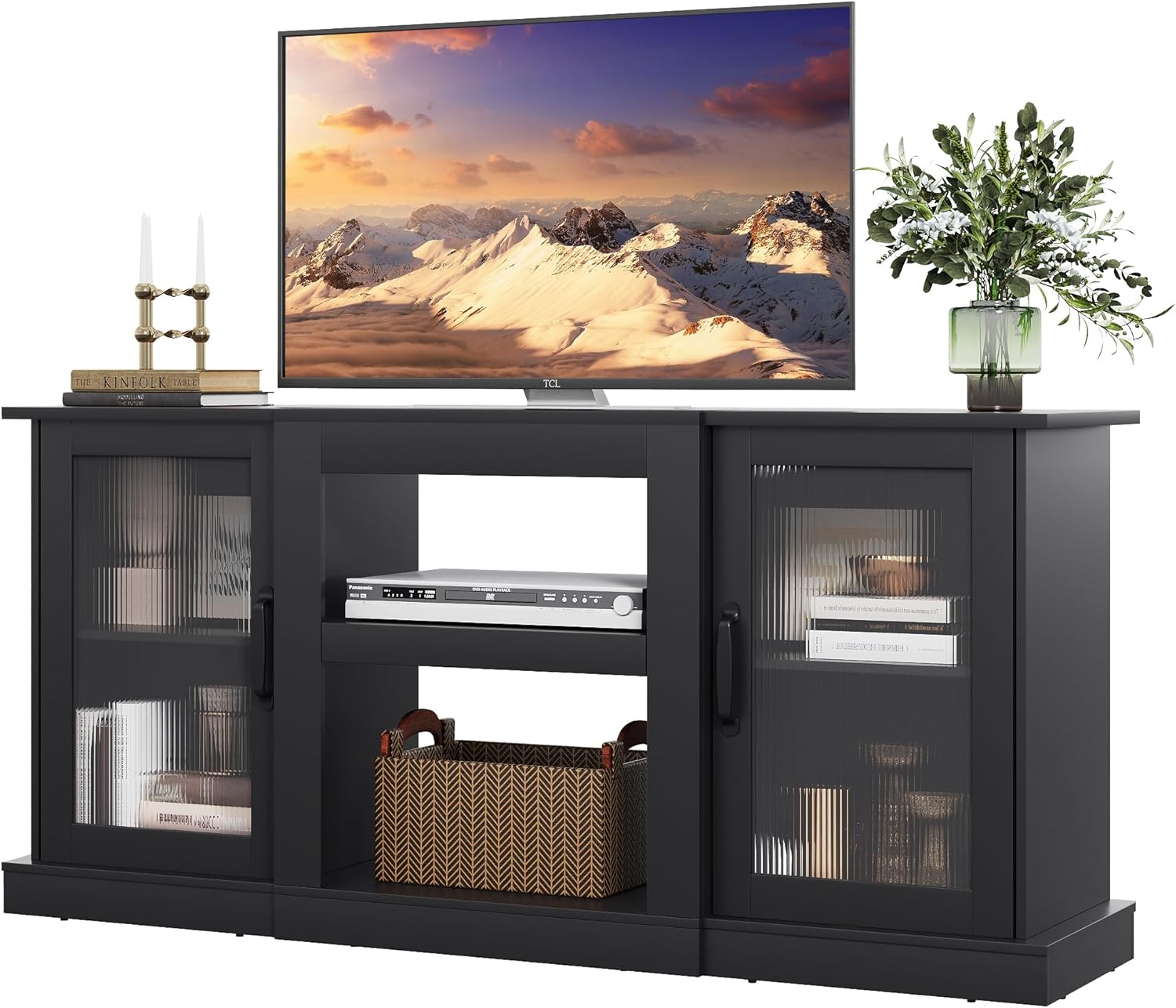 WLIVE Modern Minimalist Storage TV Stand Cabinet for 65 inch TV