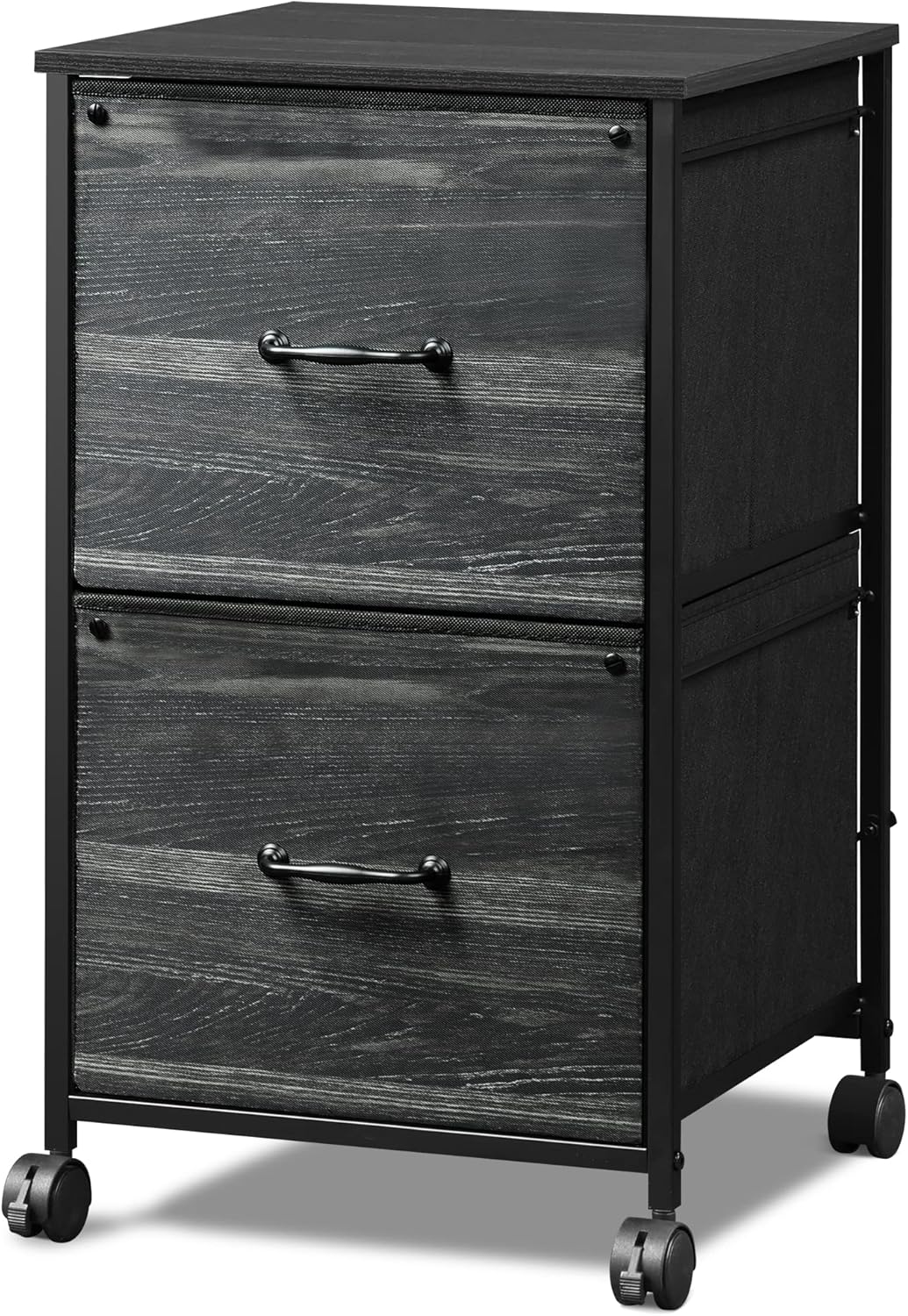 DEVAISE Vertical 2-Drawer Fabric Mobile File Cabinet