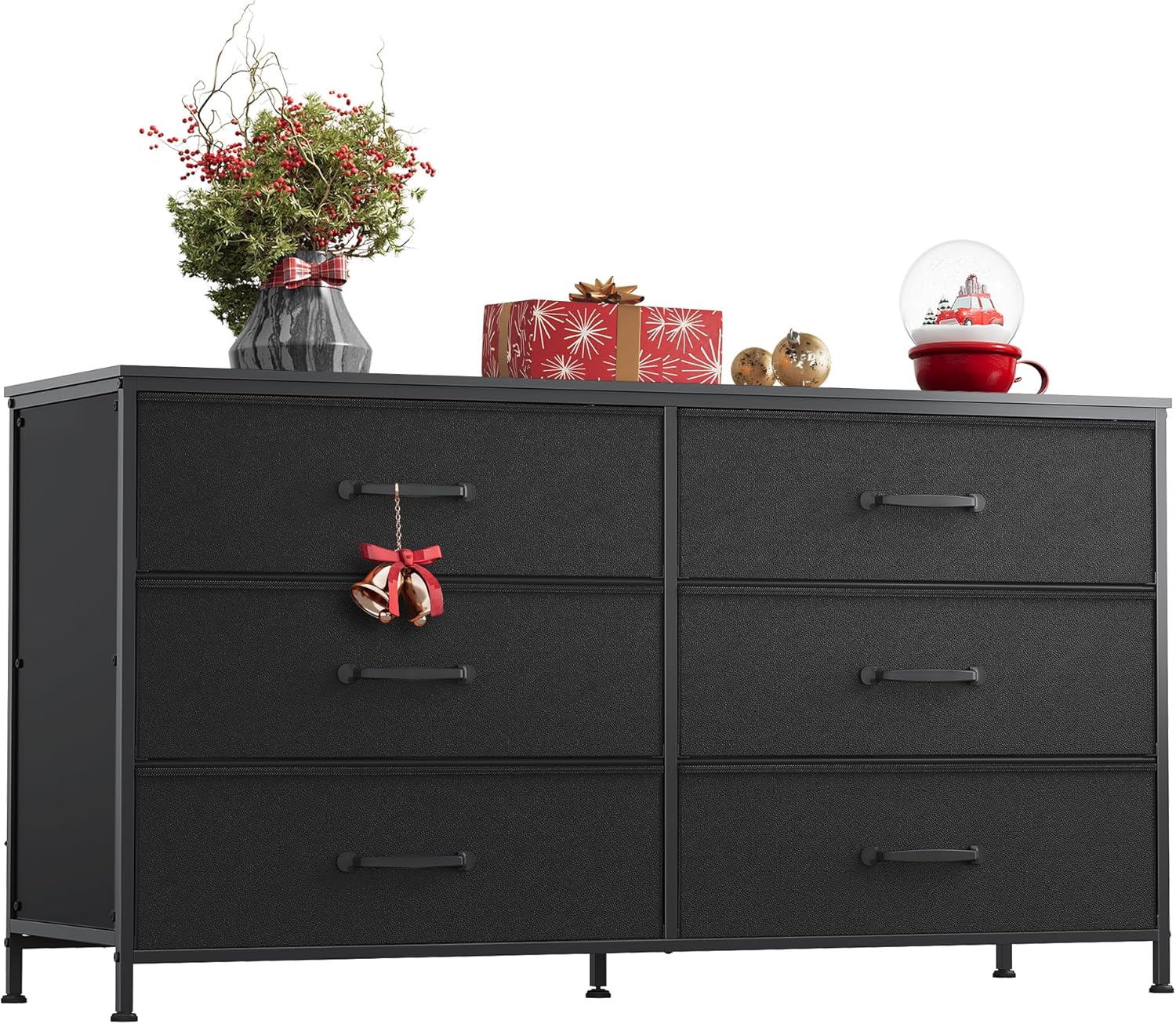 WLIVE Minimalist Wide 6-Drawer Storage Fabric Dresser