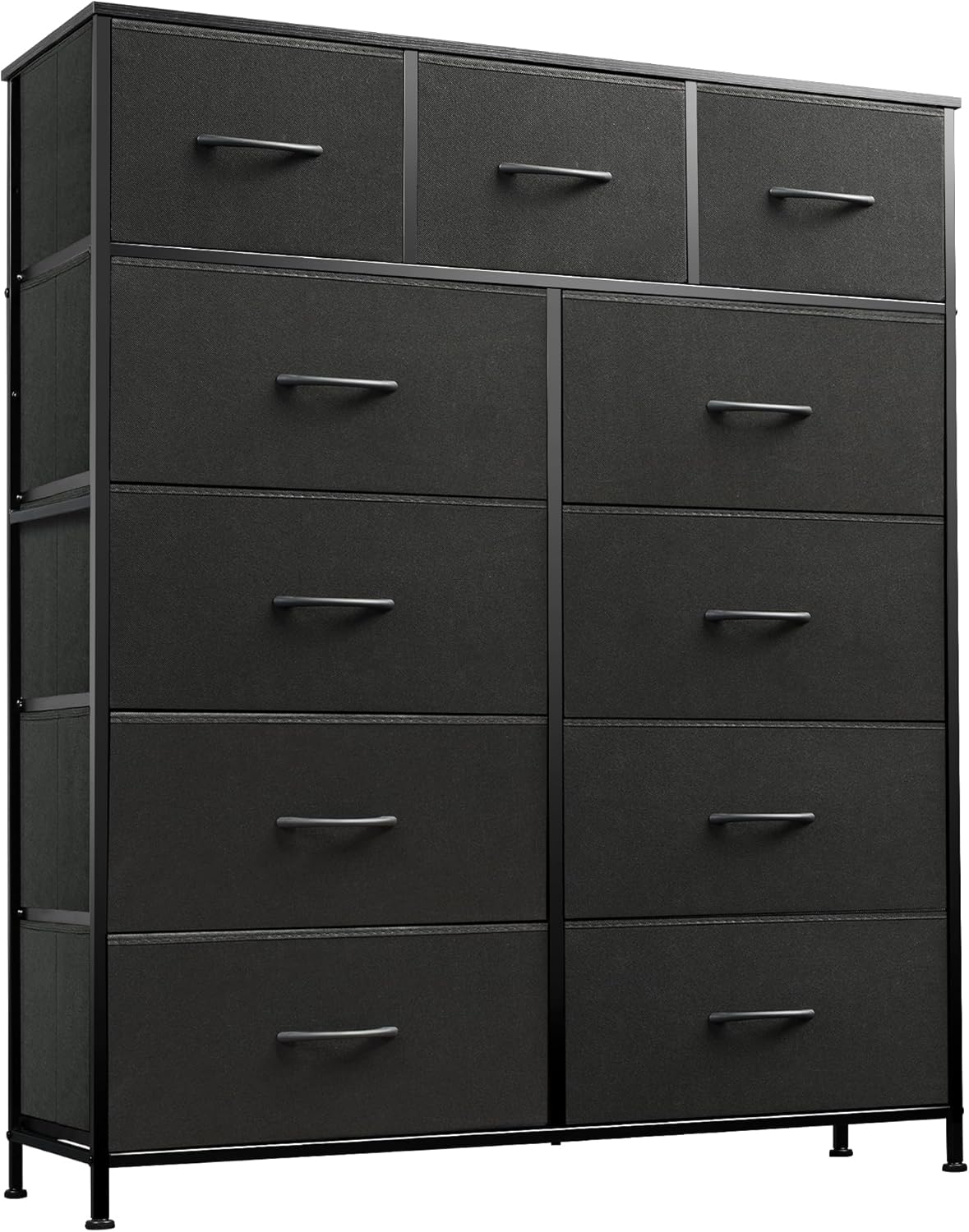 WLIVE Minimalist Tall 11-Drawer Storage Fabric Dresser