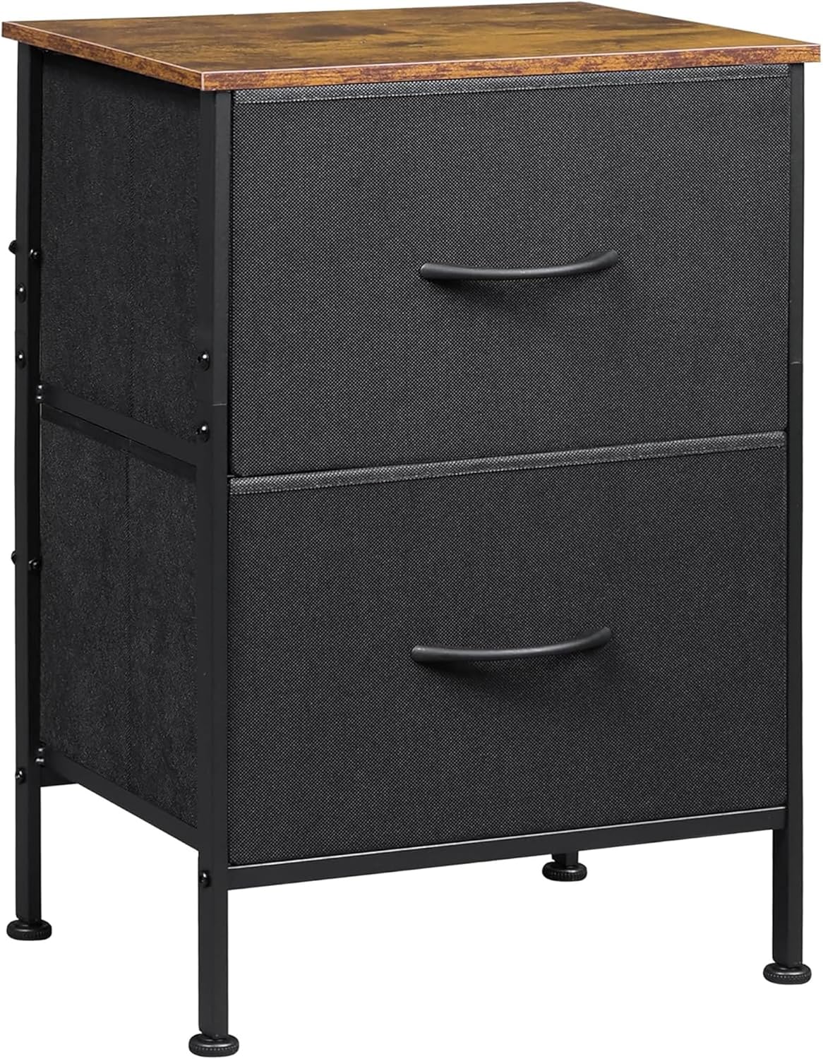 WLIVE Minimalist Small Fabric 2-Drawer Nightstands (Set of 2)