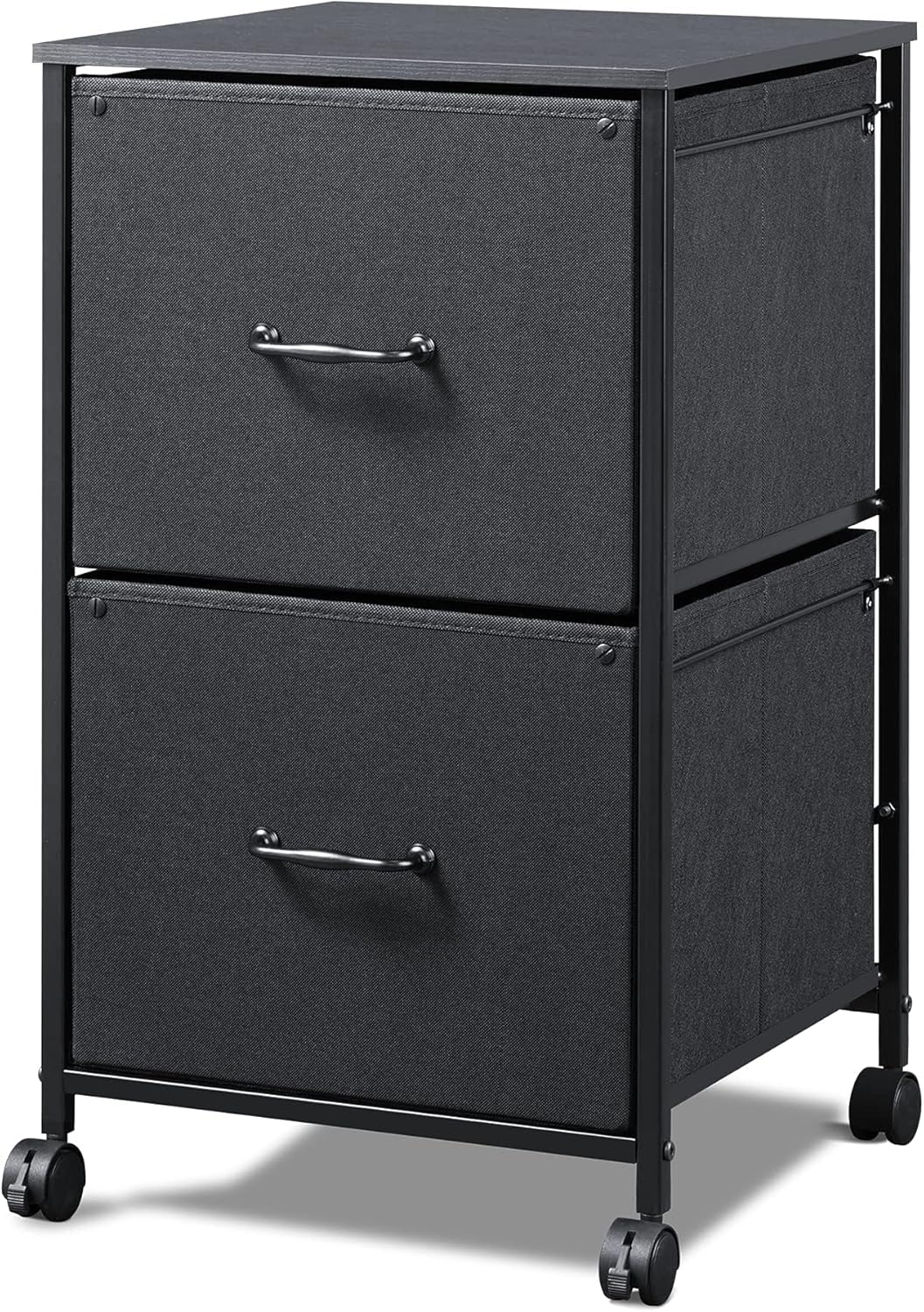 DEVAISE Vertical 2-Drawer Fabric Mobile File Cabinet