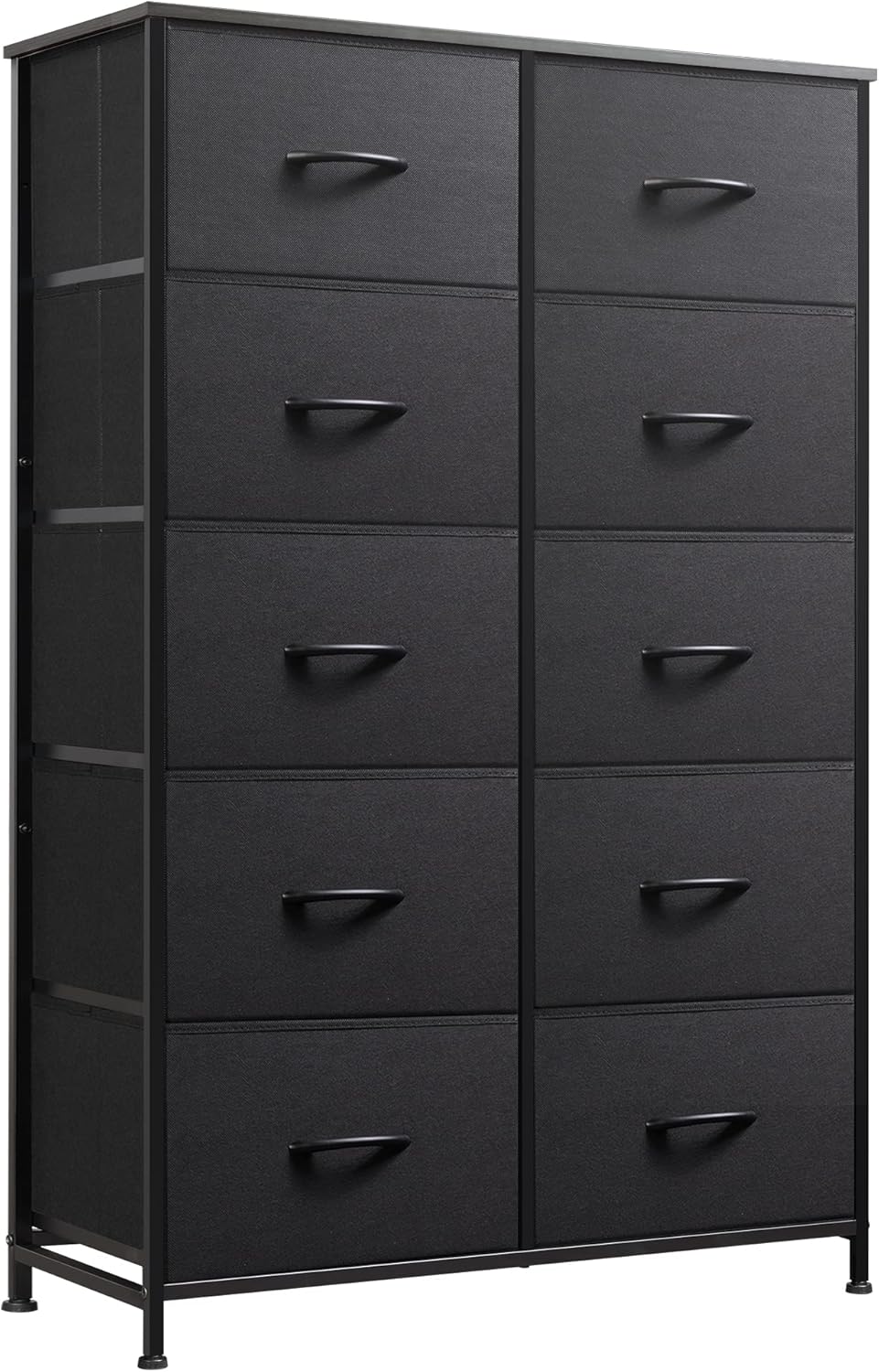 WLIVE Minimalist Tall 10-Drawer Storage Fabric Dresser