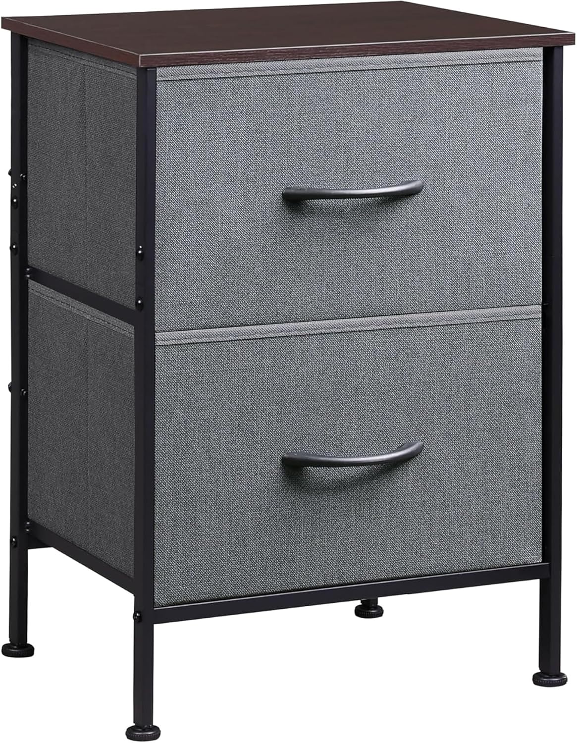 WLIVE Minimalist Small Fabric 2-Drawer Nightstands (Set of 2)