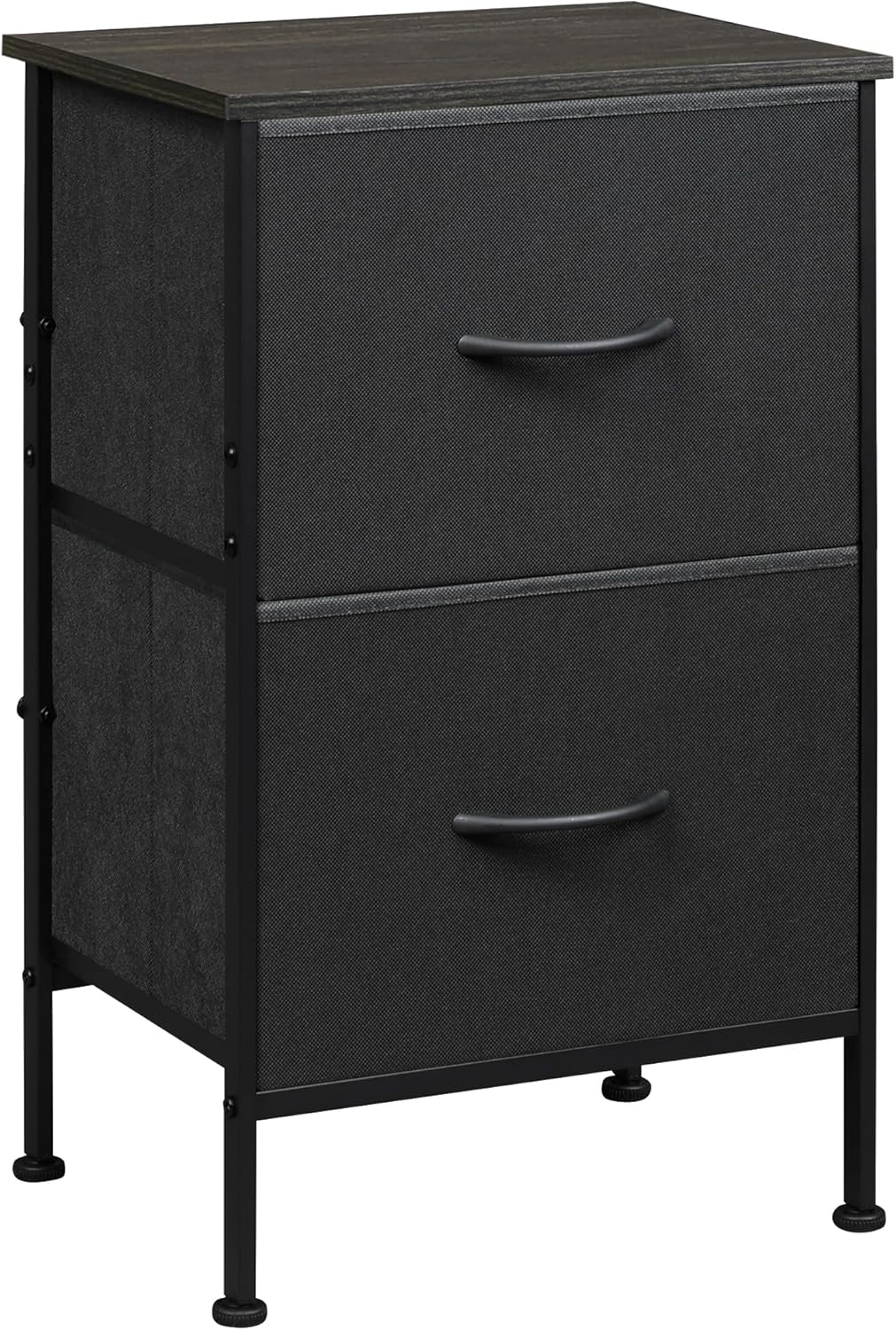 WLIVE Minimalist Small Fabric 2-Drawer Nightstands (Set of 2)