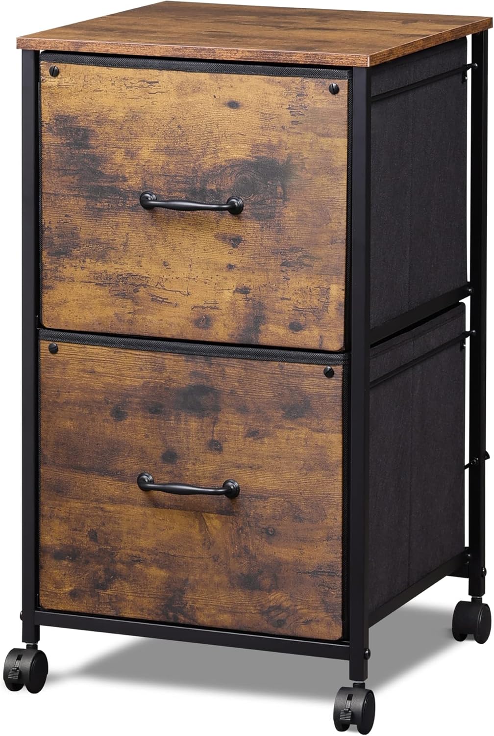 DEVAISE Vertical 2-Drawer Fabric Mobile File Cabinet