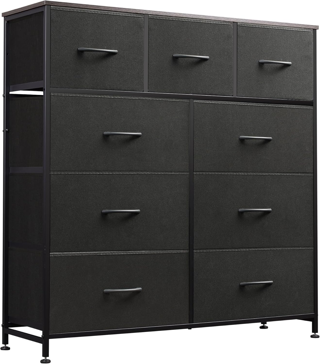 WLIVE Minimalist Tall 9-Drawer Storage Fabric Dresser