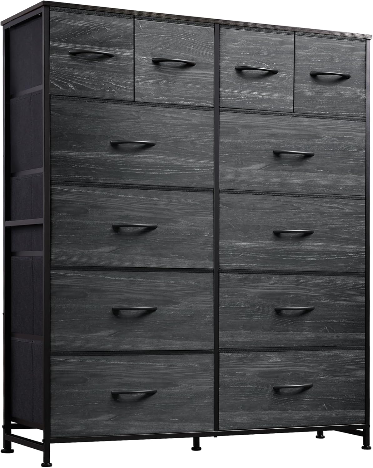 WLIVE Minimalist Tall 12-Drawer Storage Fabric Dresser