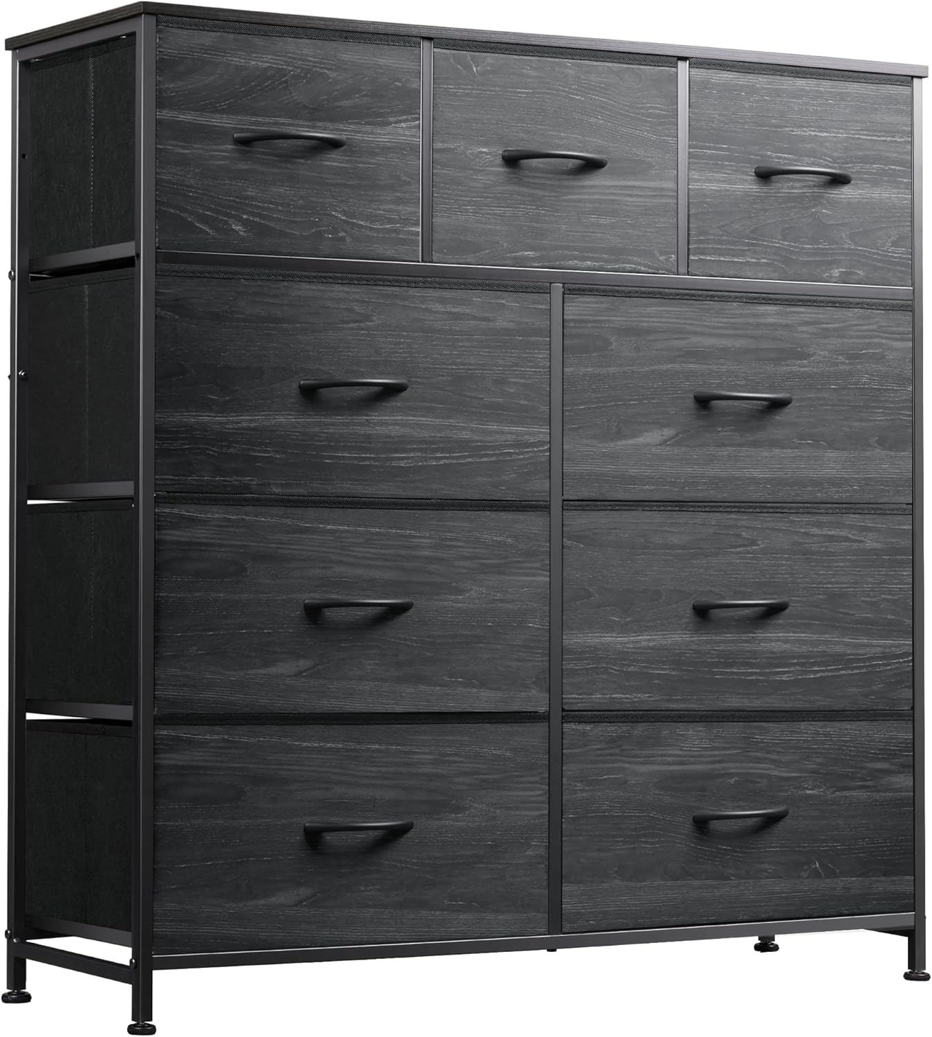 WLIVE Minimalist Tall 9-Drawer Storage Fabric Dresser