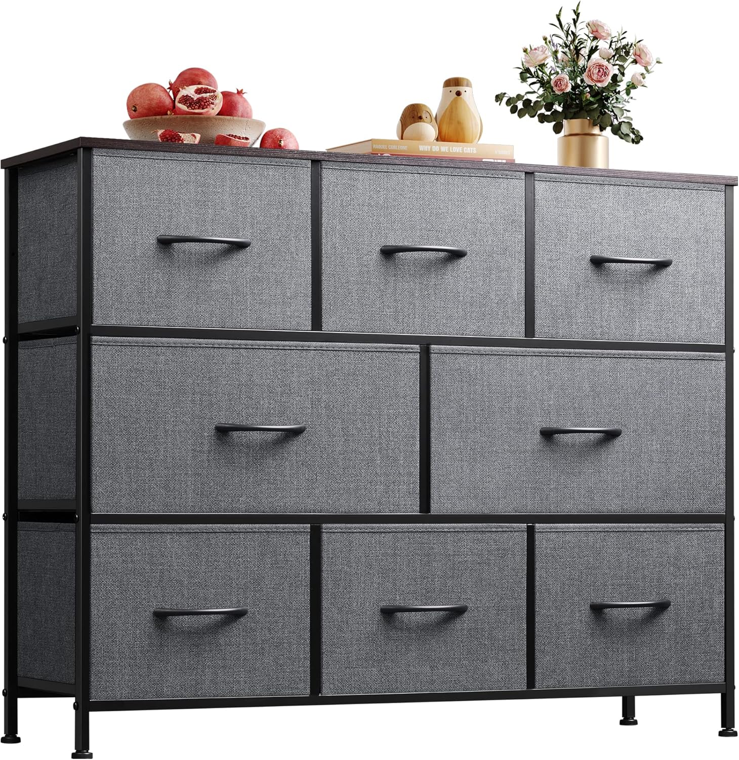 WLIVE Minimalist 8-Drawer Large Storage Fabric Dresser