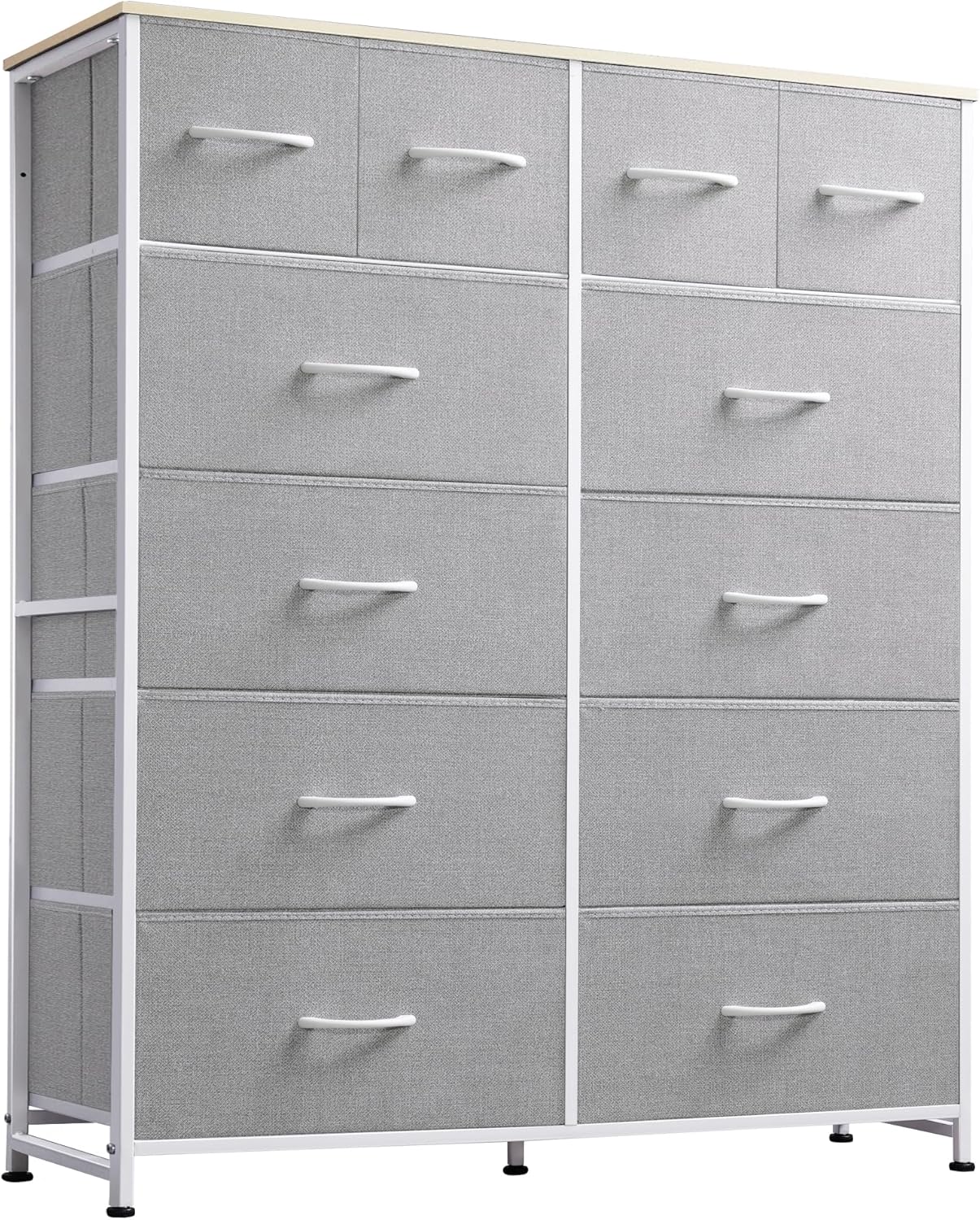 WLIVE Minimalist Tall 12-Drawer Storage Fabric Dresser