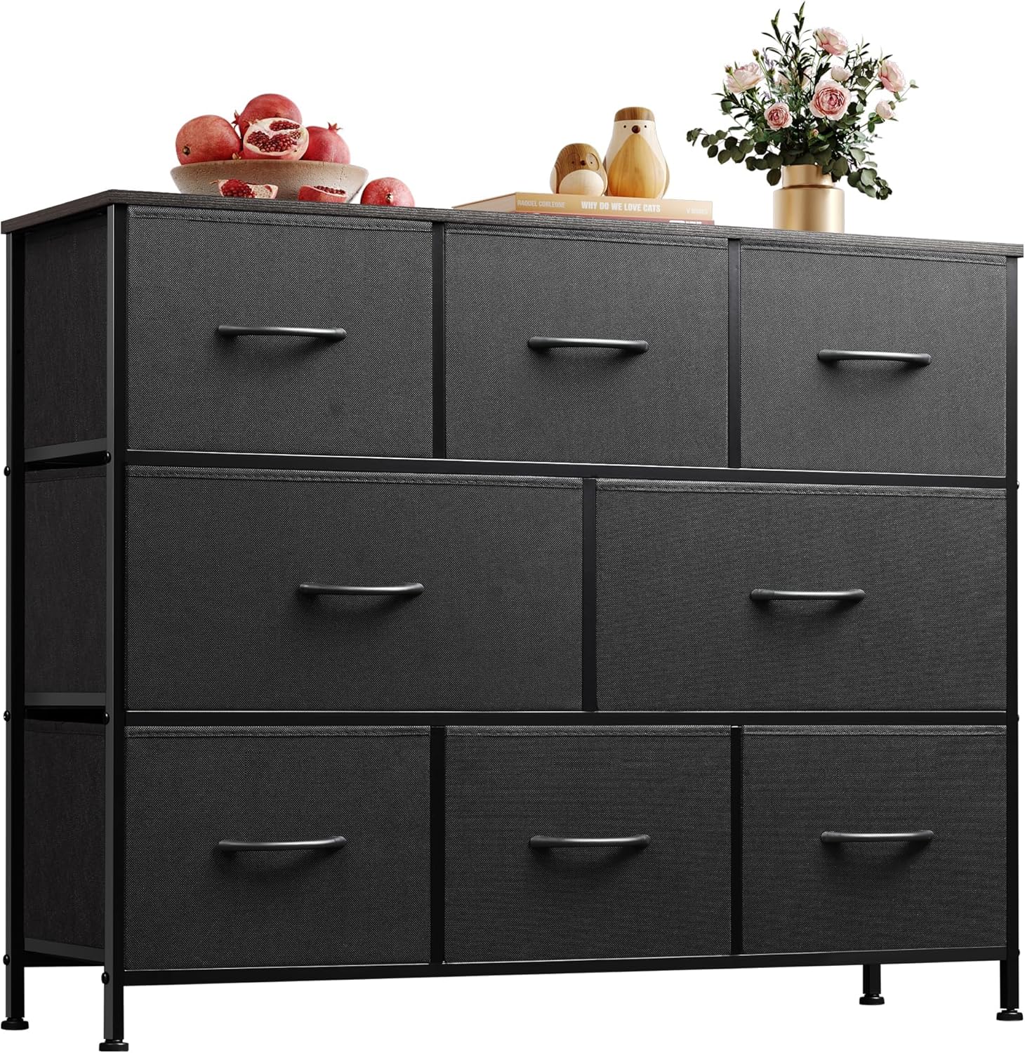 WLIVE Minimalist 8-Drawer Large Storage Fabric Dresser