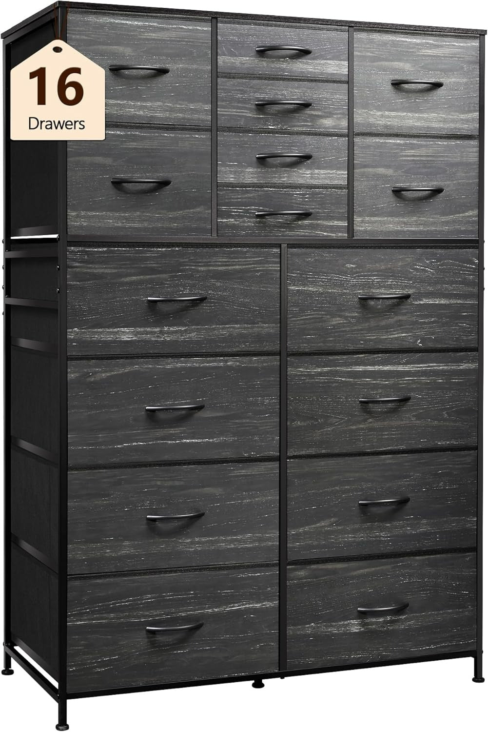 WLIVE Extra Large Storage Tall 16-Drawer Fabric Dresser