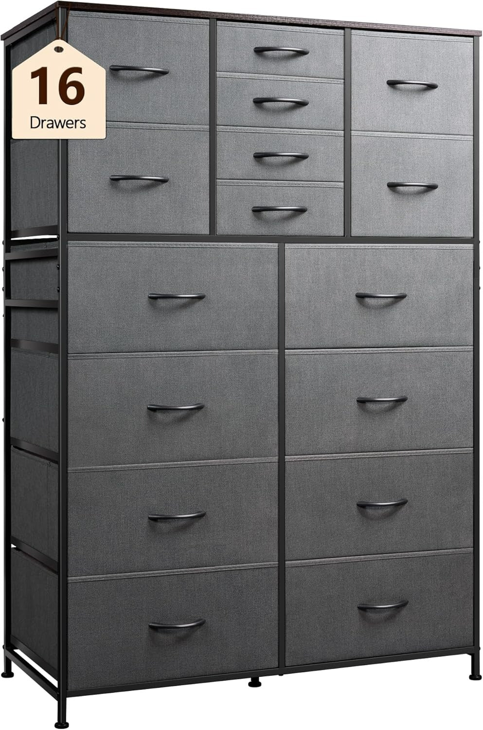 WLIVE Extra Large Storage Tall 16-Drawer Fabric Dresser