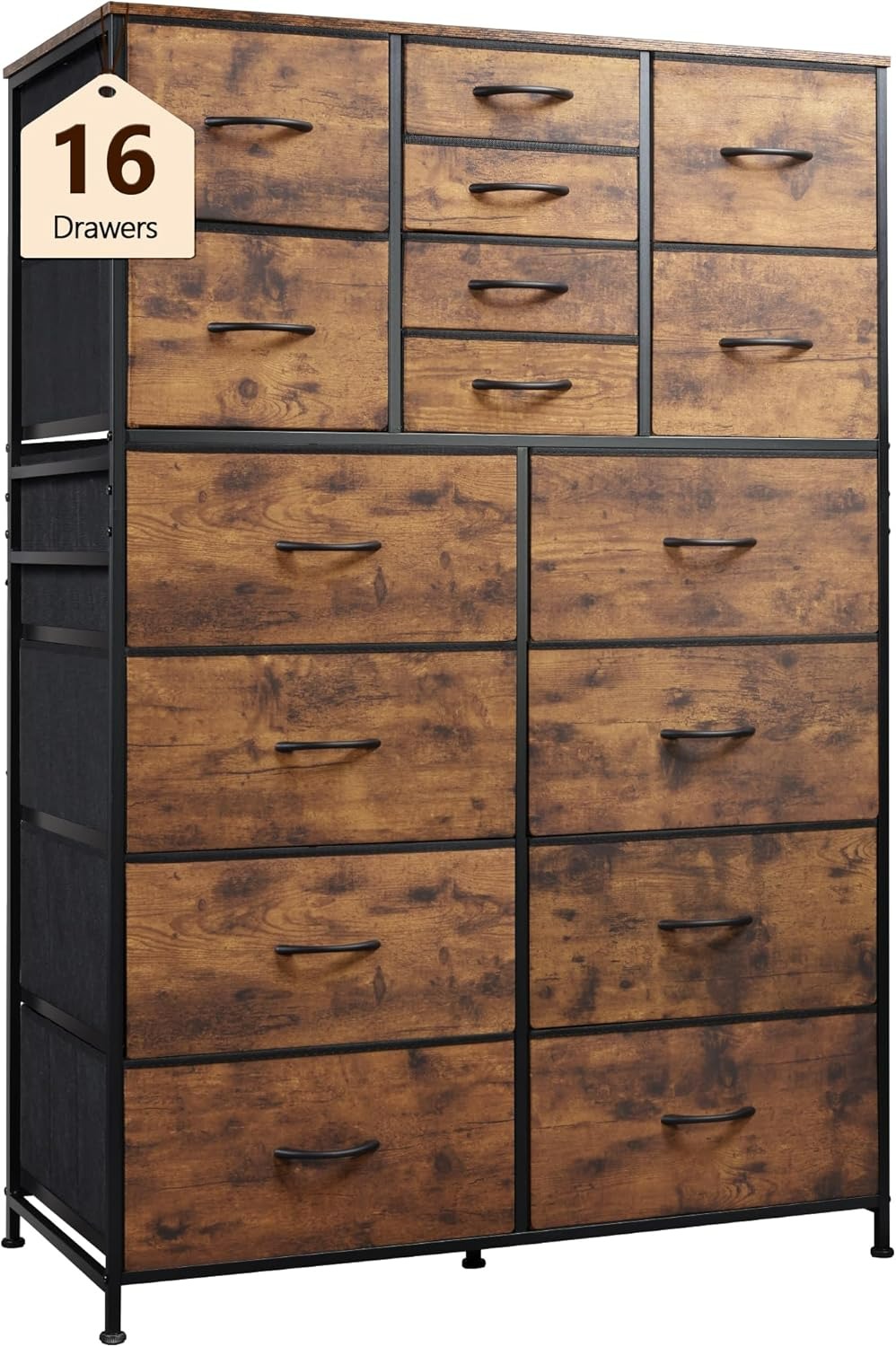 WLIVE Extra Large Storage Tall 16-Drawer Fabric Dresser